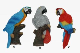 Obrázek z Magnet polyresin - papoušek 11,5cm, 3dr (12) 